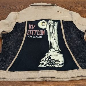 Led Zeppelin Beige Jean Jacket